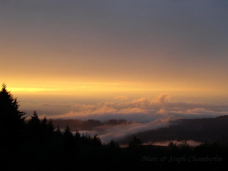 sunset at Dome 10-04.jpg - Sunset over Vancouver and Battleground